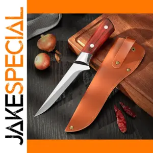 Stainless Steel Boning Knife with Sheath