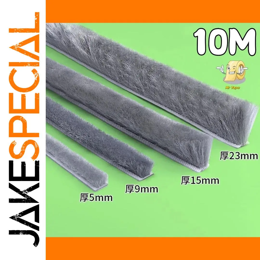 Self-Adhesive Brush Strip Weather Seal 5M/10M 1 Self-Adhesive Brush Strip Weather Seal 5M/10M