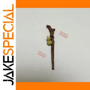 Brown Stick Accessory with Yellow Gourd Detail