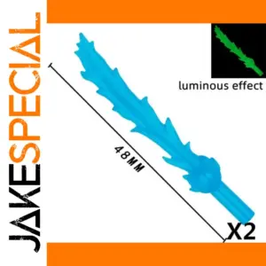Luminous Blue Medieval Weapon Set for Figures
