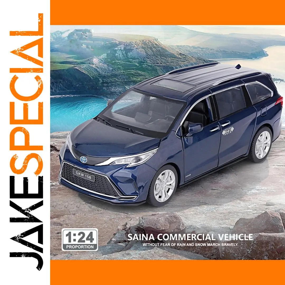1:24 Scale Blue Toyota Sienna Diecast Model 1 1:24 Scale Blue Toyota Sienna Diecast Model