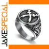 Vintage Silver Geometric Men's Signet Ring
