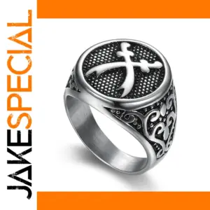 Vintage Silver Geometric Men's Signet Ring