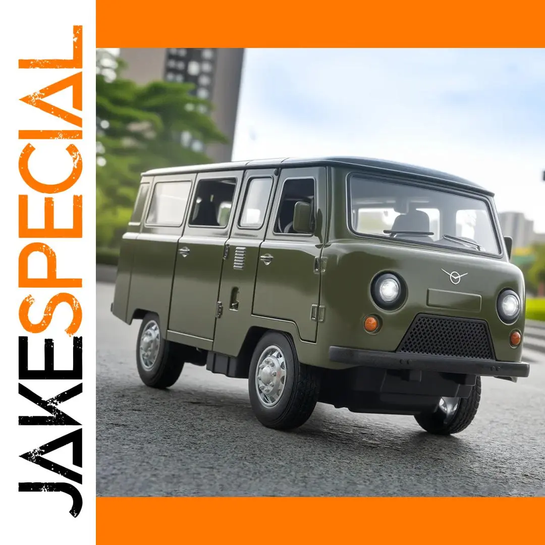 Russian UAZ Traveler Bus 1:18 Scale Model 1 Russian UAZ Traveler Bus 1:18 Scale Model
