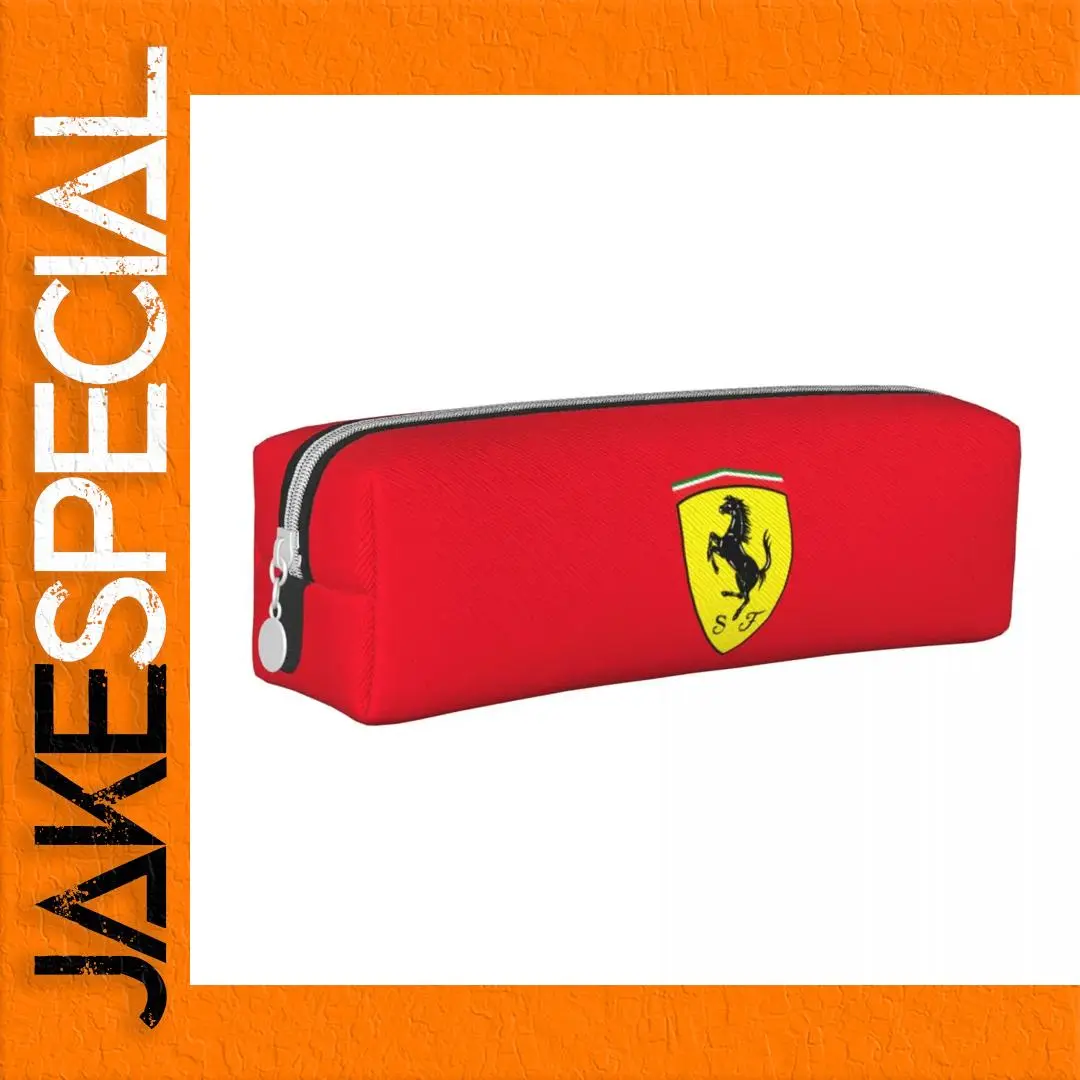 SF Team Leather Pencil Case with Prancing Horse 1 SF Team Leather Pencil Case with Prancing Horse