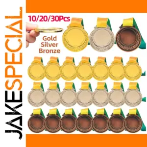 Metal Award Medal Set with Neck Ribbons