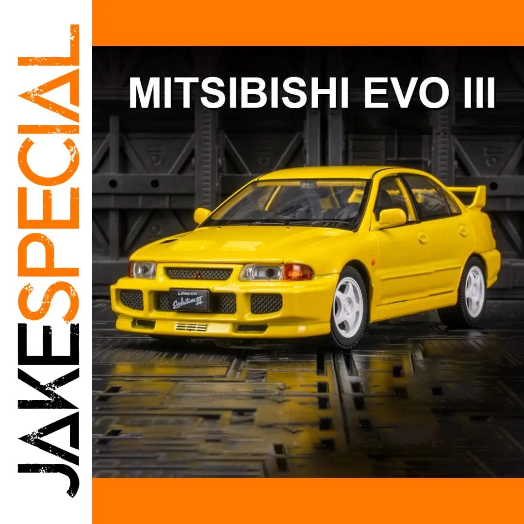 1:32 Scale Yellow Diecast Mitsubishi Lancer Evo III 1 1:32 Scale Yellow Diecast Mitsubishi Lancer Evo III