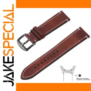 Vintage Genuine Leather Watchband 22cm 20mm 22mm