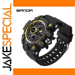 SANDA 6021 Black Gold Sport Watch