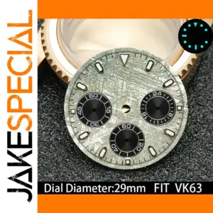 29mm Green Luminous Watch Dial for VK63 Movement