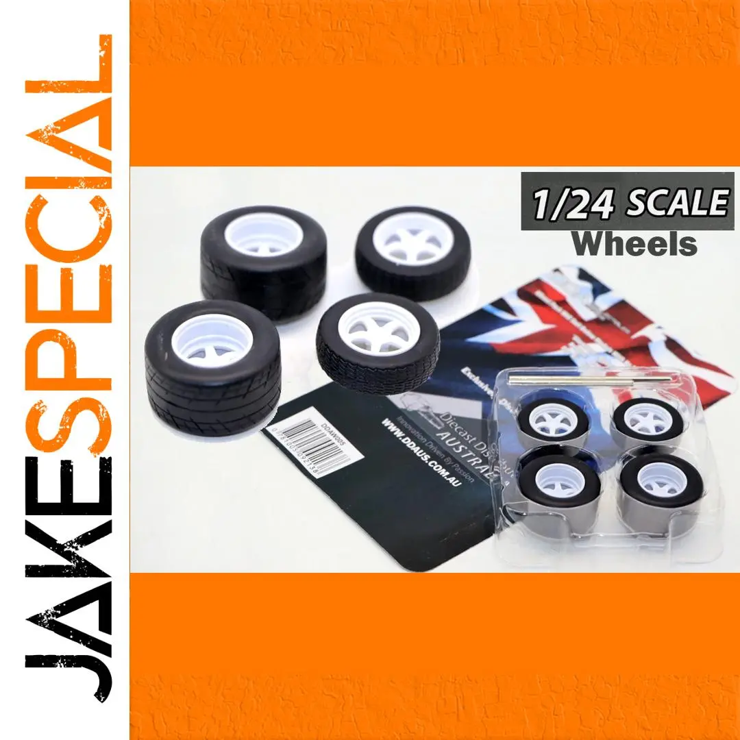 DDA 1/24 Scale 5-Spoke Model Car Wheels 1 DDA 1/24 Scale 5-Spoke Model Car Wheels