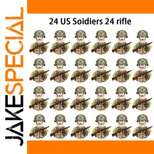 World War II Olive Green Soldiers 24 Pack