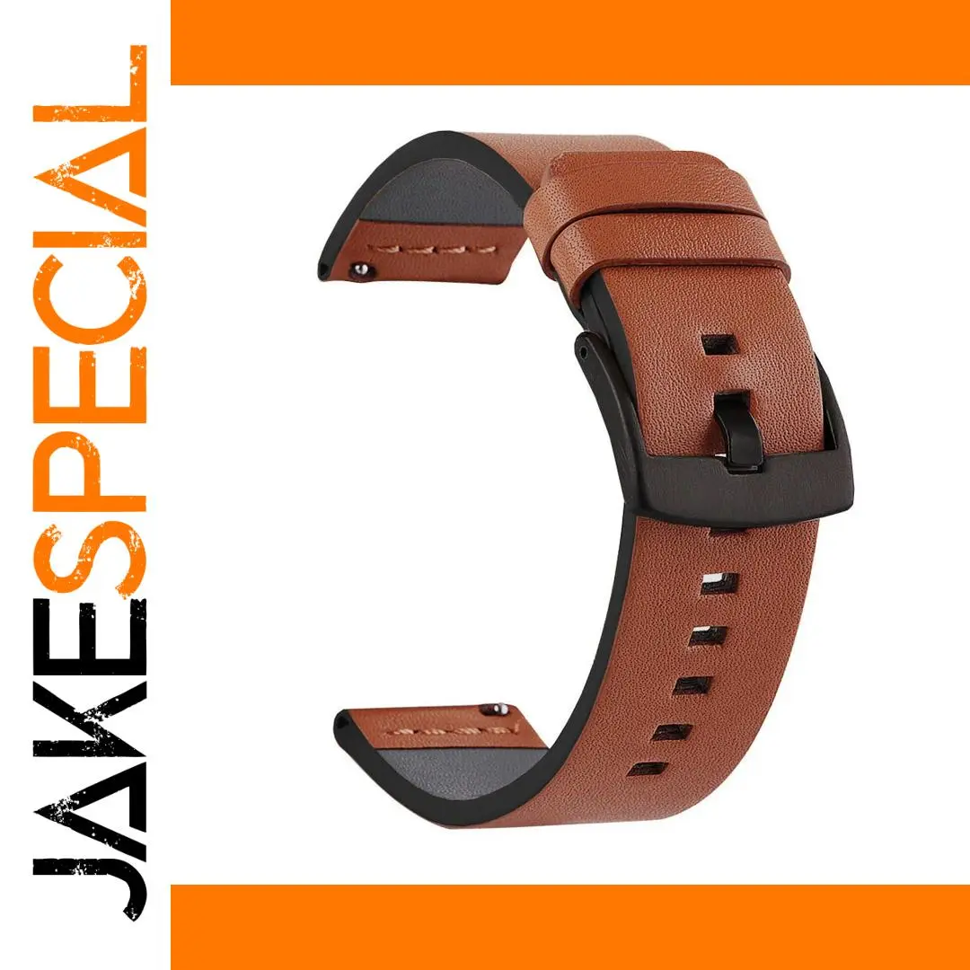 Premium Brown Faux Leather Watch Strap 18-24mm 1 Premium Brown Faux Leather Watch Strap 18-24mm