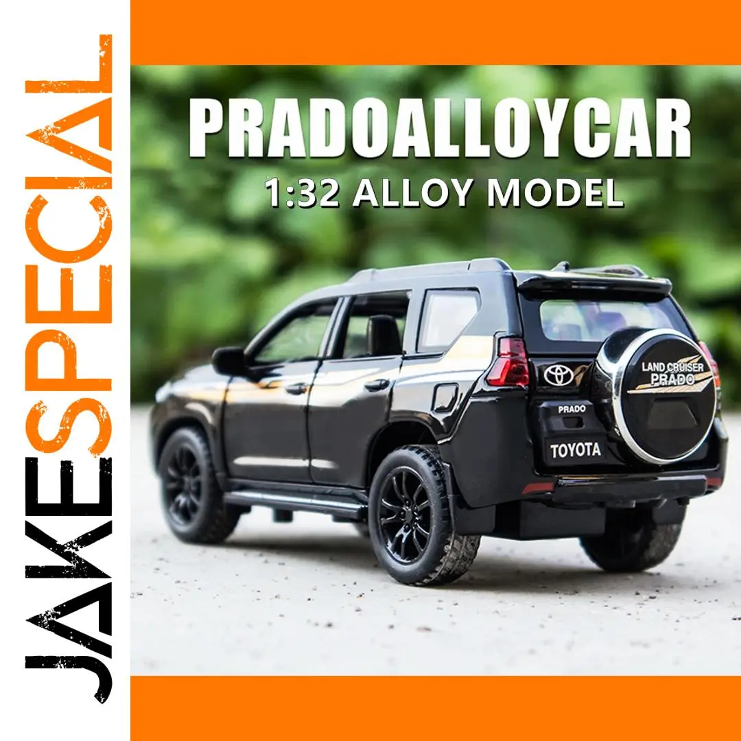 1:32 Black Toyota Prado Diecast Model Car 1 1:32 Black Toyota Prado Diecast Model Car