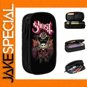 Ghost Gothic Pencil Case with Zipper Closure