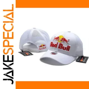 Red Bull White Baseball Cap Duck Tongue Style