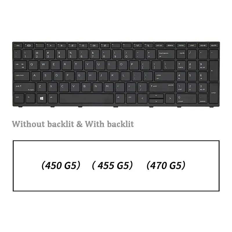 HP ProBook 450 G5 455 G5 470 G5 Keyboard 2 HP ProBook 450 G5 455 G5 470 G5 Keyboard - Image 2