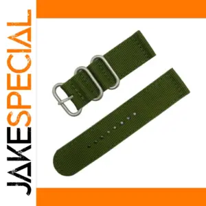 Olive Green Nylon Woven Watchband Strap