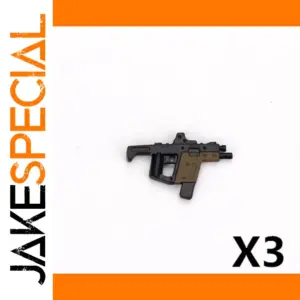 Miniature Submachine Gun Building Block Accessory x3
