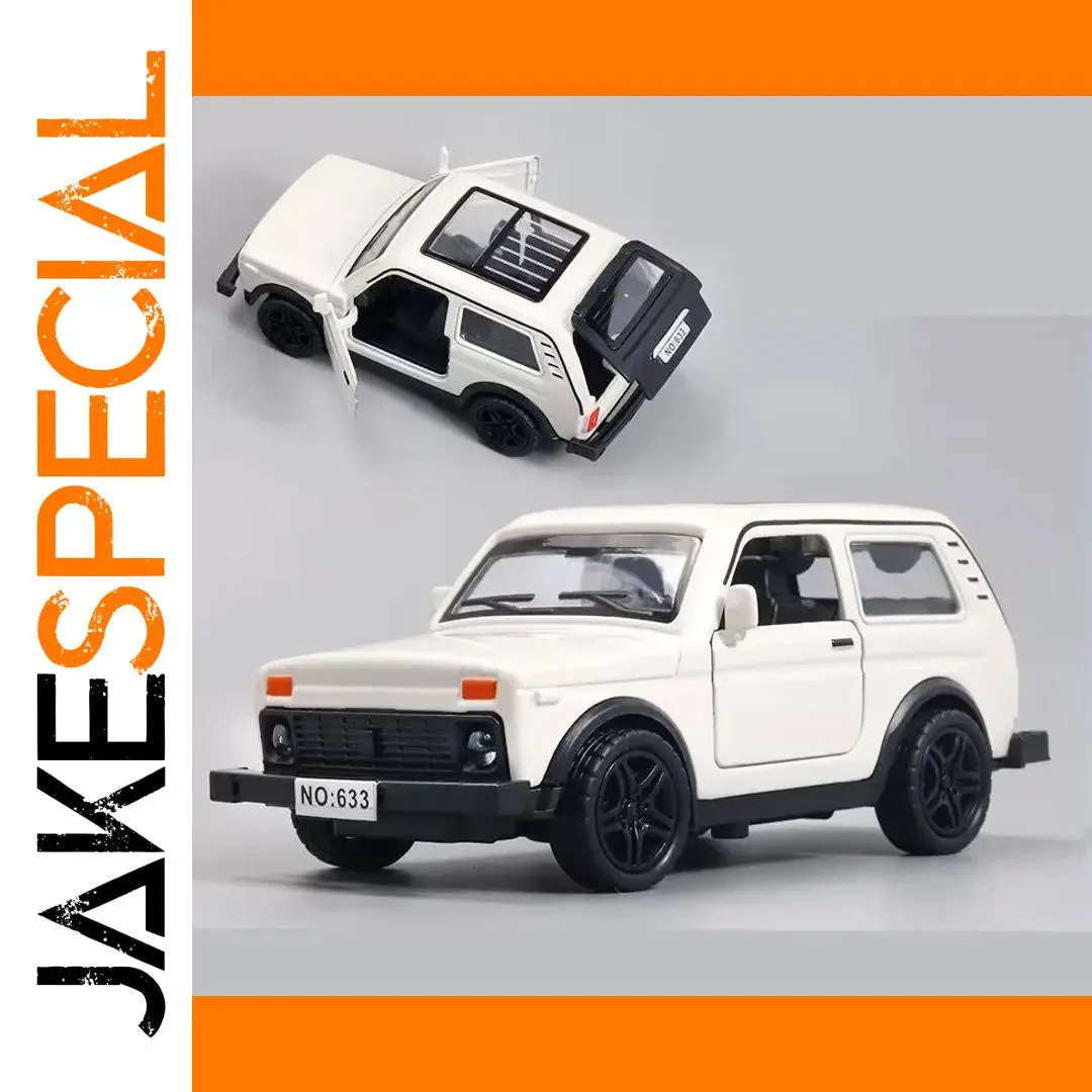 1:36 Scale White LADA NIVA Diecast Model 1 1:36 Scale White LADA NIVA Diecast Model