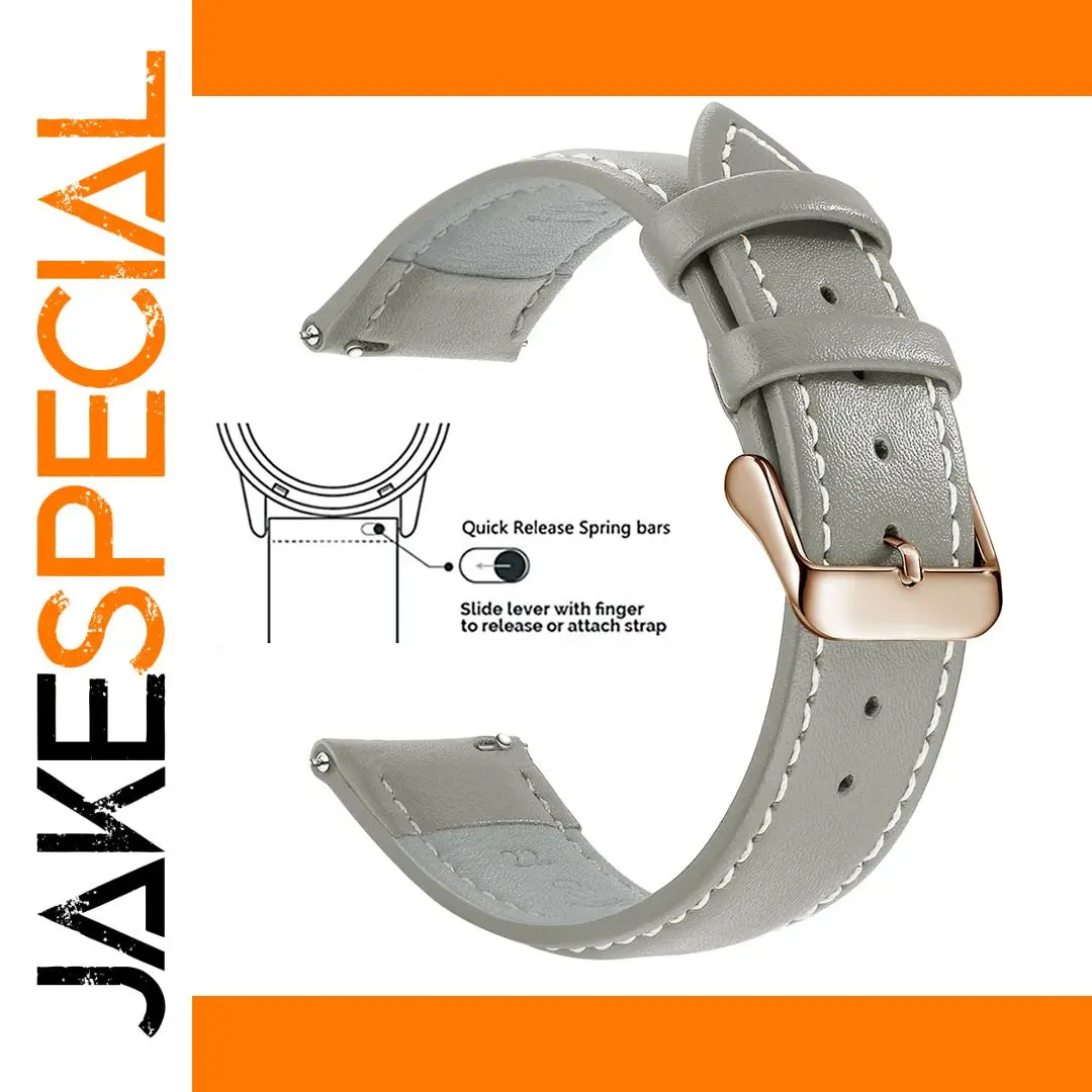 Genuine Leather Quick Release Watch Band 18-22mm 1 Genuine Leather Quick Release Watch Band 18-22mm