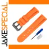 Orange and Black Silicone Watch Band 20-26mm