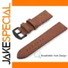 Vintage Leather Watch Strap with Stainless Buckle