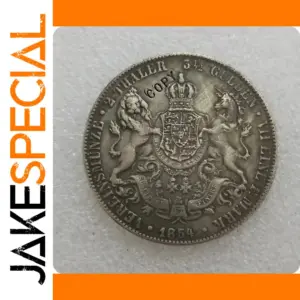 1854-B, 1855-B Antique 2 Thaler Replica Coin
