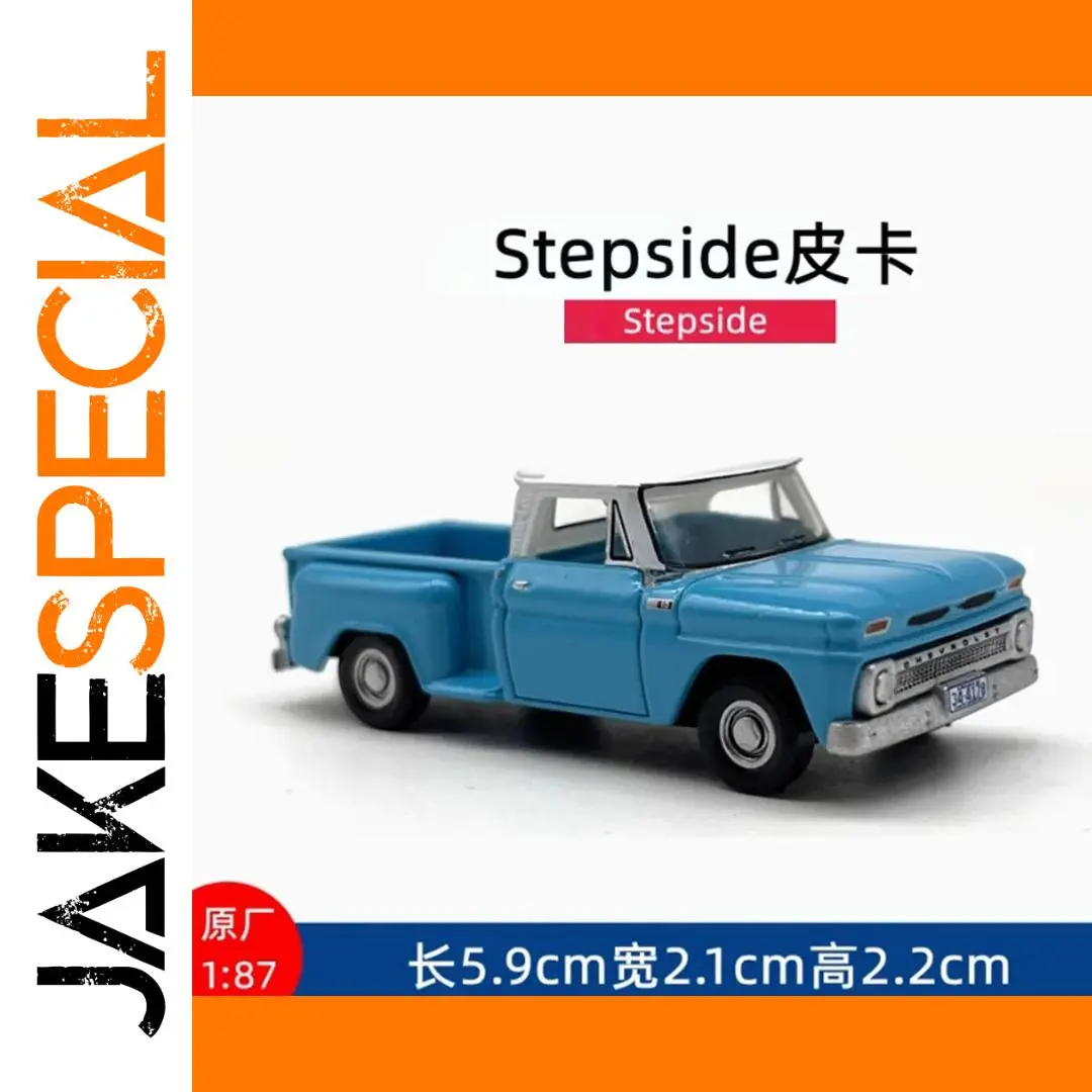 Vintage Blue Stepside Pickup Truck Model 1:87 1 Vintage Blue Stepside Pickup Truck Model 1:87