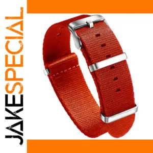 Vibrant Red Nylon Watch Band 20mm 22mm