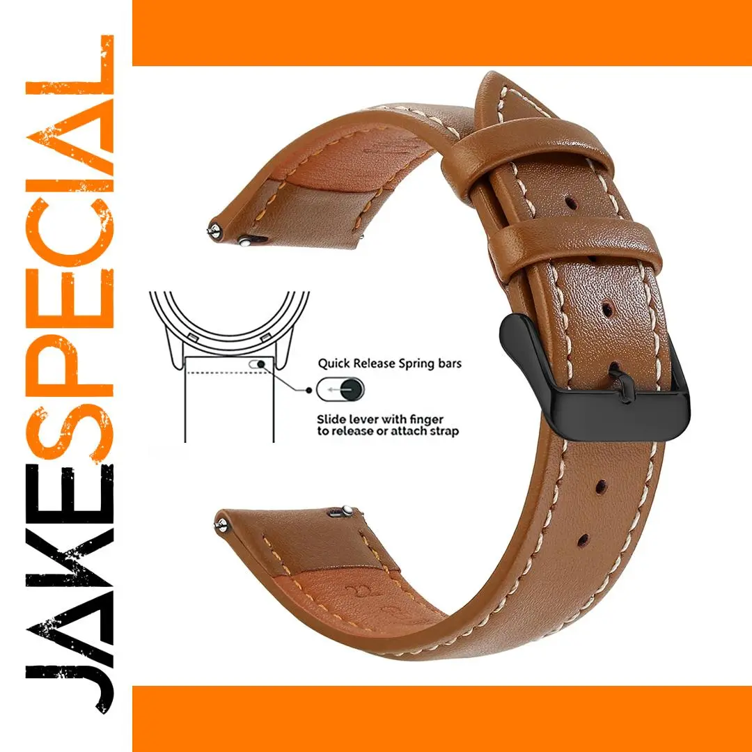 Genuine Leather Watch Band for Samsung & Garmin 1 Genuine Leather Watch Band for Samsung & Garmin