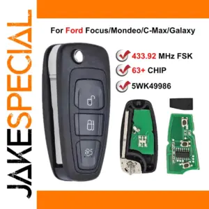 Ford Flip Remote Key 3 Button 433MHz FSK