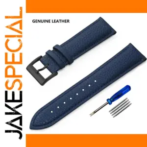 Navy Blue Genuine Leather Watch Band for All Sizes