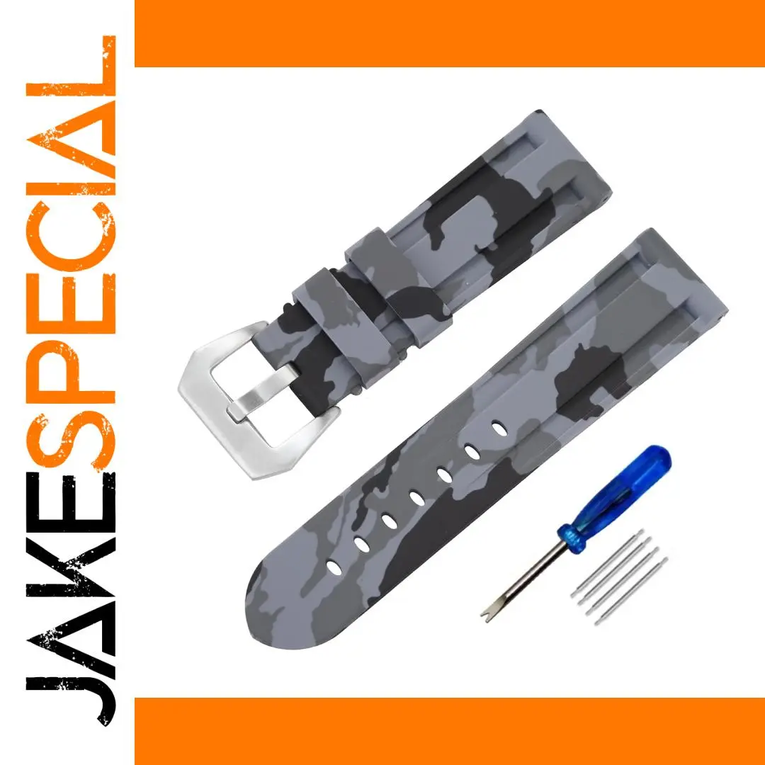 Camouflage Silicone Watch Band 20mm to 26mm 1 Camouflage Silicone Watch Band 20mm to 26mm