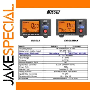 Nissei DG-503MAX Digital SWR/WATT Meter