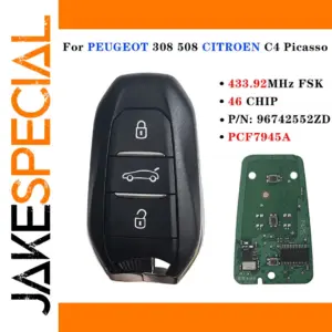 PCF7945 433MHz Smart Key for Peugeot Citroen