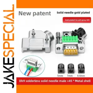 DB9 RS232 Solderless Connector 9-Pin Male Plug