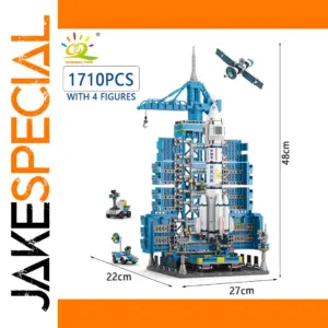 HUIQIBAO Spaceport Model with Shuttle and Rocket