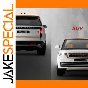 1:24 Scale White and Orange SUV Diecast Model
