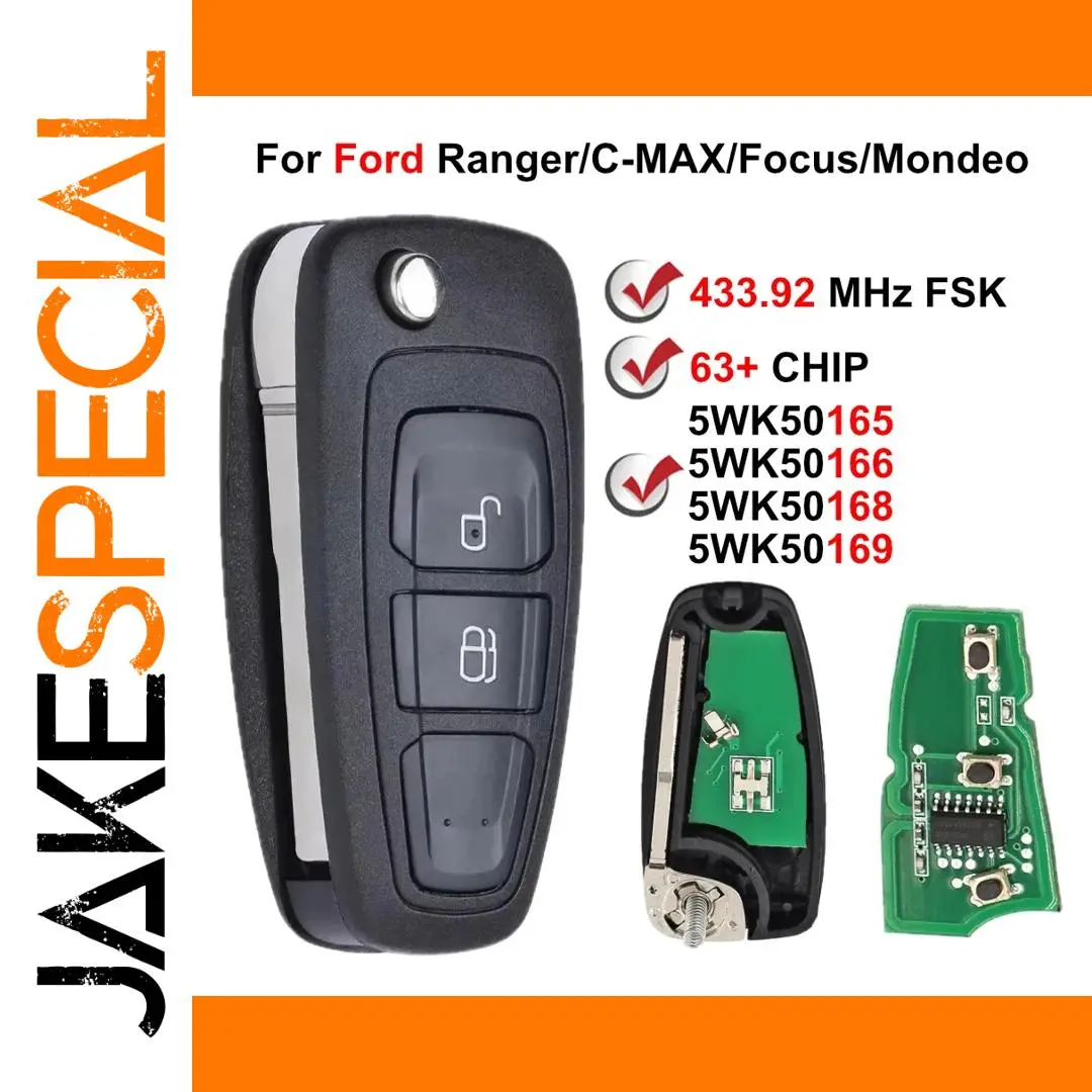 Ford Flip Car Key with 63+ Chip and FSK 433.92 MHz 1 Ford Flip Car Key with 63+ Chip and FSK 433.92 MHz