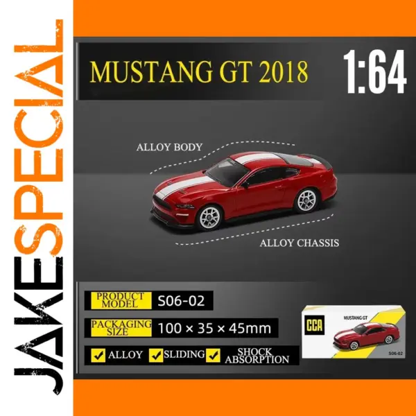 CCA 1:64 Scale Red Mustang GT 2018 Model