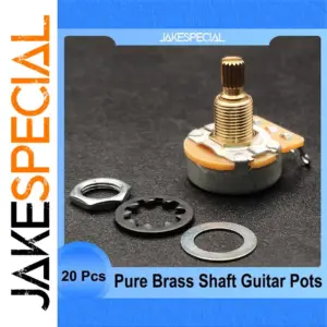 20 Pure Brass Shaft Guitar Potentiometers Set