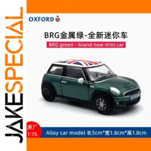 OXFORD 1:76 Mini Cooper BRG Green Model Car