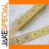 Vintage Gold Embroidered Ribbon 25mm x 7m