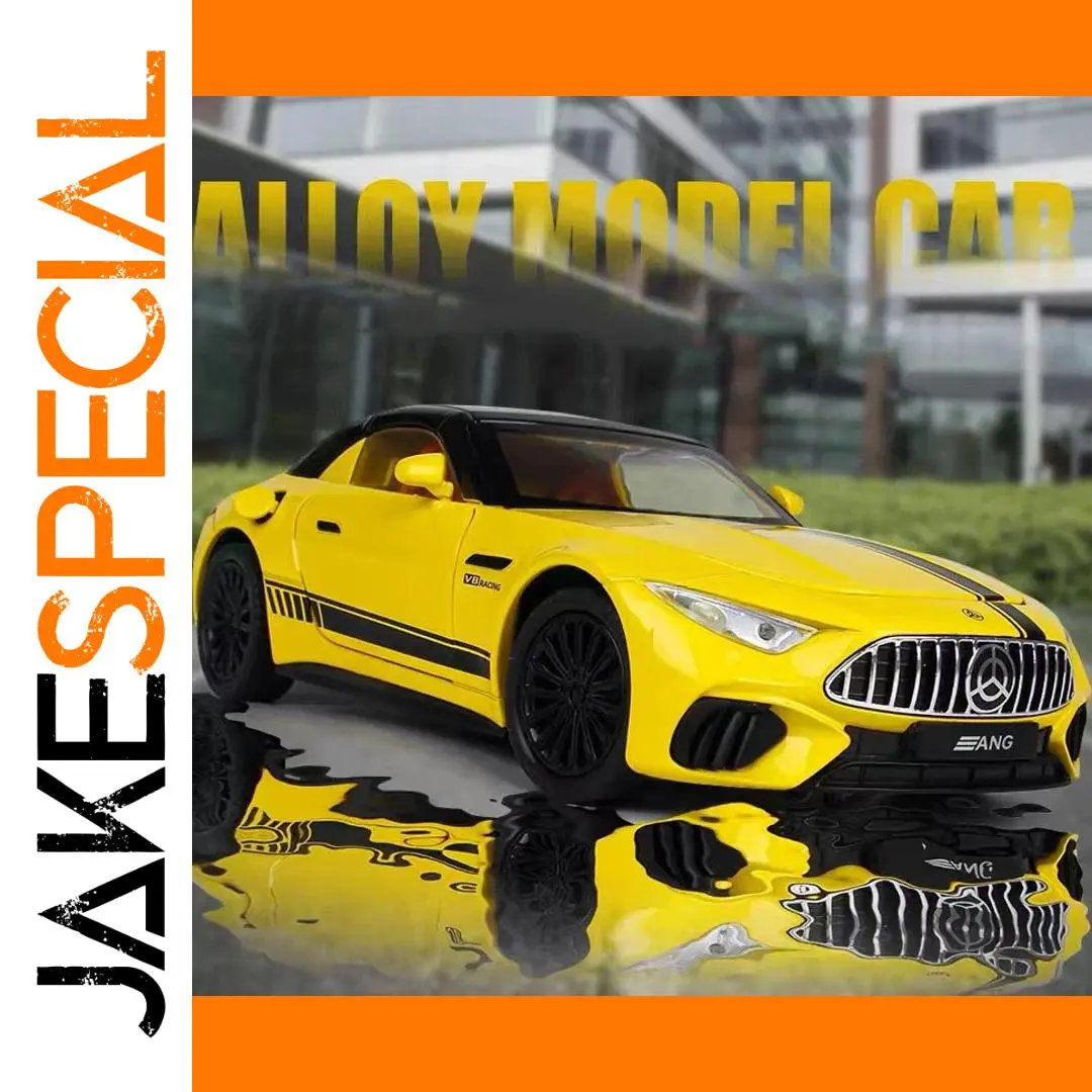 1:24 Scale Yellow Mercedes-Benz SL63 Diecast Model 1 1:24 Scale Yellow Mercedes-Benz SL63 Diecast Model