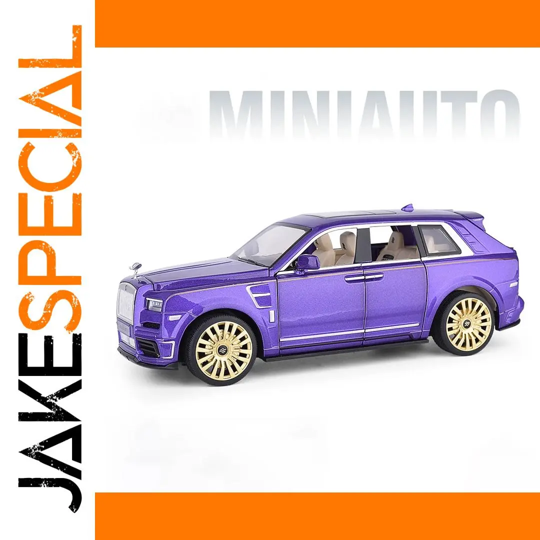 1:24 Scale Purple Rolls Royce Cullinan Model 1 1:24 Scale Purple Rolls Royce Cullinan Model