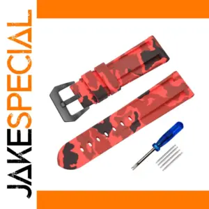 Camouflage Silicone Watch Band for Unisex 20-26mm