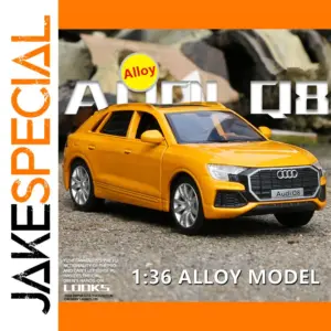 1/36 Scale Yellow Audi Q8 Diecast Model