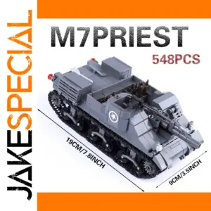 M7 Priest Military Tank Model Building Blocks