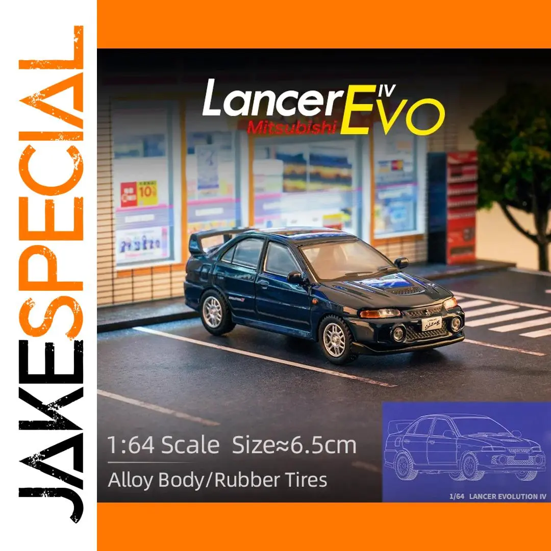 1/64 Mitsubishi Lancer Evolution IV Diecast Model 1 1/64 Mitsubishi Lancer Evolution IV Diecast Model